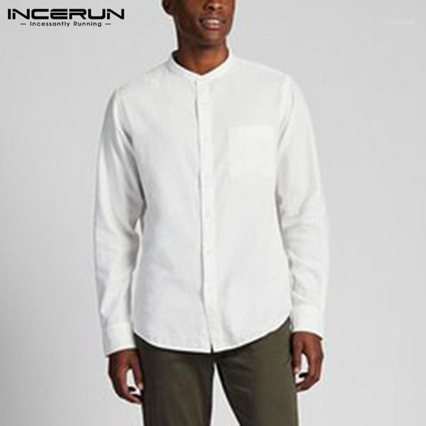 incerun spring men brand shirt solid cotton stand collar 2020 chic long sleeve business casual shirts streetwear camisas hombre1, White;black
incerun spring men brand shirt solid cotton stand collar 2020 chic long sleeve business casual shirts streetwear camisas hombre1, White;black