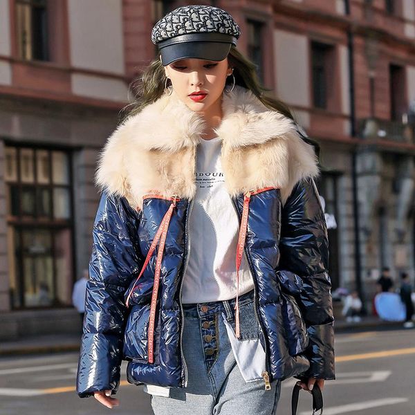 women's fur & faux female wool jacket real autumn winter women clothes 2021 korean vintage duck down coat manteau femme zt4522, Black
women's fur & faux female wool jacket real autumn winter women clothes 2021 korean vintage duck down coat manteau femme zt4522, Black