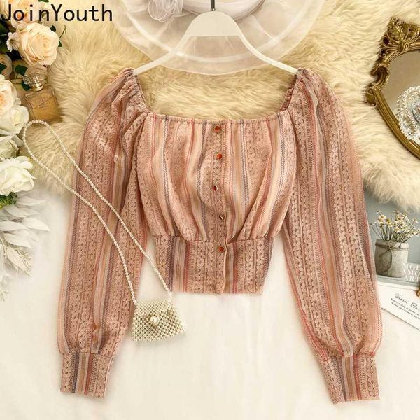 joinyouth women short korean fashion shirt 2020 new spring summer blouse button square neck striped lace female clothing 4171, White
joinyouth women short korean fashion shirt 2020 new spring summer blouse button square neck striped lace female clothing 4171, White