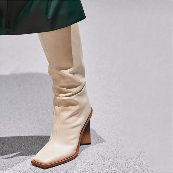 block heeled square toe boot knee high slip on fashion new arrivals luxury designer heel solid leather dress boots, Black
block heeled square toe boot knee high slip on fashion new arrivals luxury designer heel solid leather dress boots, Black