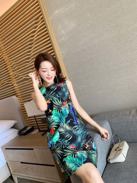 2020 spring summer o neck short sleeveless milan runway dress designer dress brand same style dress 0313-8, Black
2020 spring summer o neck short sleeveless milan runway dress designer dress brand same style dress 0313-8, Black