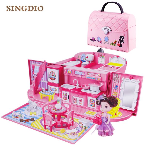 diy dolls house handbag doll accessories cute house miniatures kids villa kitchen light music toys girl toy suit for children y200704
diy dolls house handbag doll accessories cute house miniatures kids villa kitchen light music toys girl toy suit for children y200704