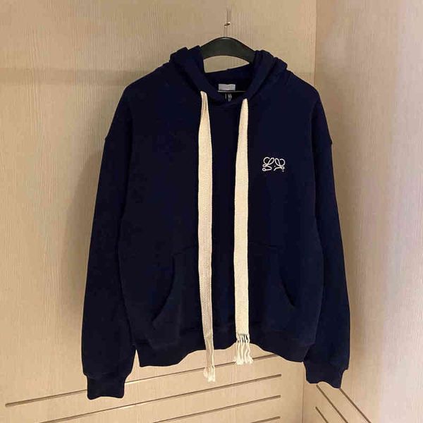 2022 factory wholesale new loe + early autumn luojia hoodie embroidered fashion casual coat loose version for men and women, Black 
2022 factory wholesale new loe + early autumn luojia hoodie embroidered fashion casual coat loose version for men and women, Black