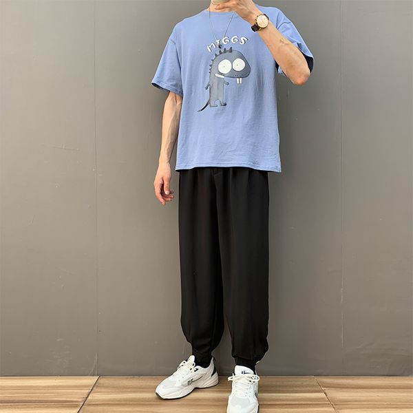 summer two piece korean loose t-shirt suit men's fashion brand a set of cool collocation
summer two piece korean loose t-shirt suit men's fashion brand a set of cool collocation