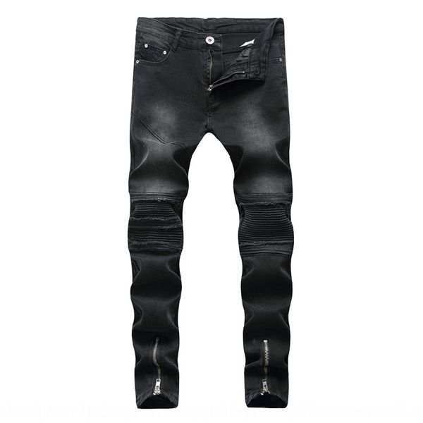 high street biker pleated motorcycle and jeansand perforated jeans men's motorcycle elastic straight slim pants jeans xti3z, Blue
high street biker pleated motorcycle and jeansand perforated jeans men's motorcycle elastic straight slim pants jeans xti3z, Blue