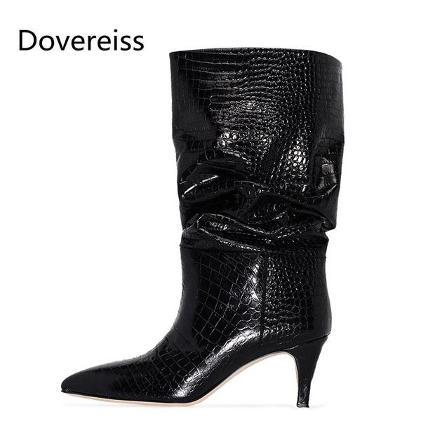 dovereiss fashion women's shoes winter pointed toe new snakeskin clear heels boots knee high boots stilettos heels 34-43, Black
dovereiss fashion women's shoes winter pointed toe new snakeskin clear heels boots knee high boots stilettos heels 34-43, Black