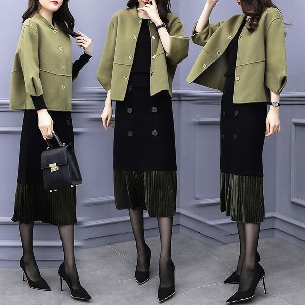womens winter tweed 2 piece skirt suits woolen tweed jacket and skirts set fashion ensemble femme deux pieces, White
womens winter tweed 2 piece skirt suits woolen tweed jacket and skirts set fashion ensemble femme deux pieces, White