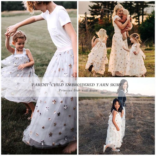 20ins girls summer lp same mh embroidery star children's skirt holiday parent child drs, Red;yellow
20ins girls summer lp same mh embroidery star children's skirt holiday parent child drs, Red;yellow