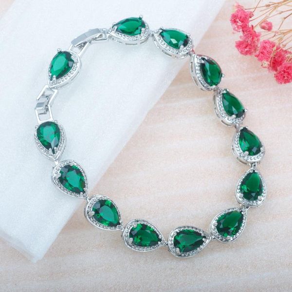 water drop cubic zirconia bracelets wedding jewelry for women russian style silver color charm crystal female bangles sale, Black
water drop cubic zirconia bracelets wedding jewelry for women russian style silver color charm crystal female bangles sale, Black