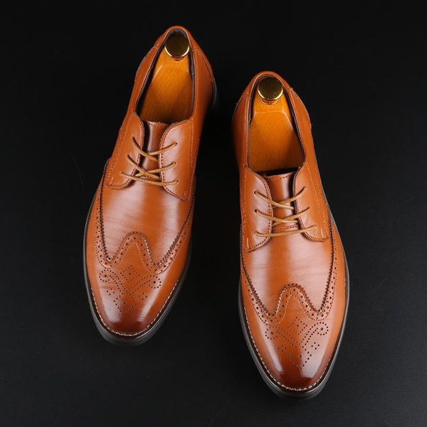 dress shoes mens classic brogue casual leather men weddings formal business office suit zapatos de hombre, Black
dress shoes mens classic brogue casual leather men weddings formal business office suit zapatos de hombre, Black