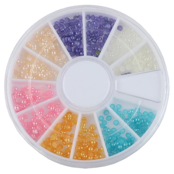 6 colors nail art pearl crown rhinestone tips manicure 3d decoration wheel, Silver
6 colors nail art pearl crown rhinestone tips manicure 3d decoration wheel, Silver