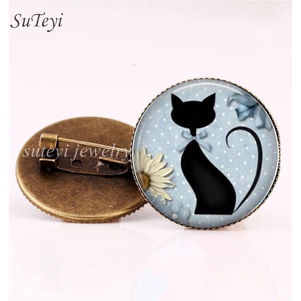 ювелирные изделия suteyi стиль классических стекла качество изображения брошь черного pins для ручной работы art cat женщин vintage животных, Gray
ювелирные изделия suteyi стиль классических стекла качество изображения брошь черного pins для ручной работы art cat женщин vintage животных, Gray