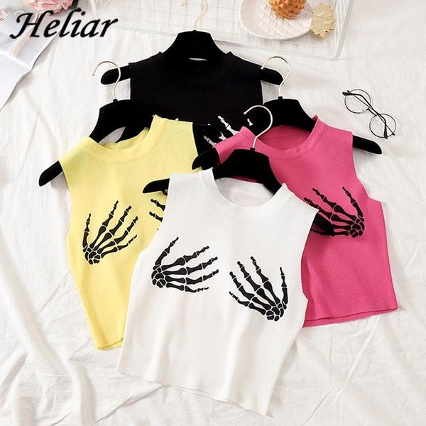 heliar female chic cami finger bone 2019 summer crop vest personalise tank femme cotton knitting women loose tank t200706, White 
heliar female chic cami finger bone 2019 summer crop vest personalise tank femme cotton knitting women loose tank t200706, White