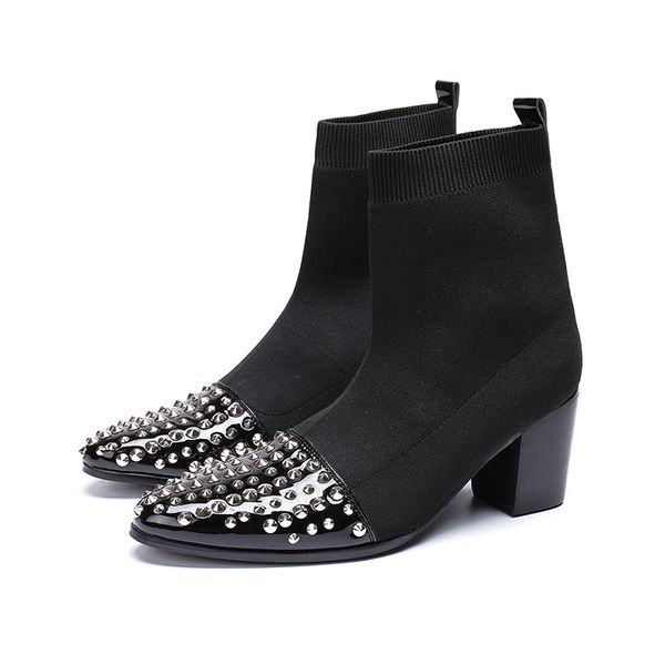 2020 shavings western rivets steel-toed men high-heeled with high-genuine leather shoes 9m3i, Black
2020 shavings western rivets steel-toed men high-heeled with high-genuine leather shoes 9m3i, Black