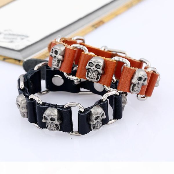 punk rock jewelry skull leather men bracelet cuff gothic hand-made for hip-hop style men fashion ing, Golden;silver
punk rock jewelry skull leather men bracelet cuff gothic hand-made for hip-hop style men fashion ing, Golden;silver