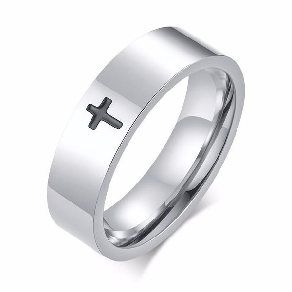 cluster rings 6mm black enamel cross ring in stainless steel wedding band, Golden;silver
cluster rings 6mm black enamel cross ring in stainless steel wedding band, Golden;silver