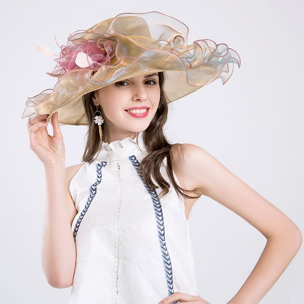 wide brim hats lady summer sun hat girls anti ultraviolet orgenza cap big flowers parth female outside travel b-8631, Blue;gray
wide brim hats lady summer sun hat girls anti ultraviolet orgenza cap big flowers parth female outside travel b-8631, Blue;gray