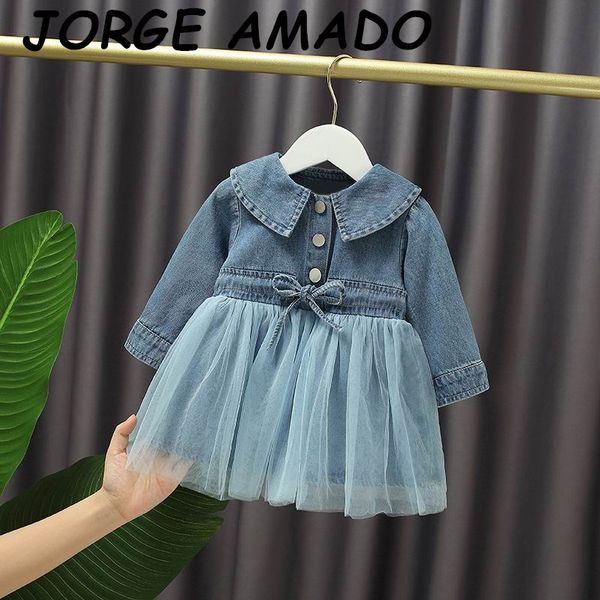 2020 autumn new girls denim dress korean style peter pan collar long sleeve princess dress for girls kid clothes e20387, Red;yellow
2020 autumn new girls denim dress korean style peter pan collar long sleeve princess dress for girls kid clothes e20387, Red;yellow