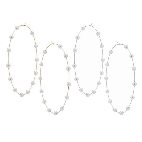 elegant white pearl large hoop earrings statement for women fashion jewelry dropship, Golden;silver
elegant white pearl large hoop earrings statement for women fashion jewelry dropship, Golden;silver