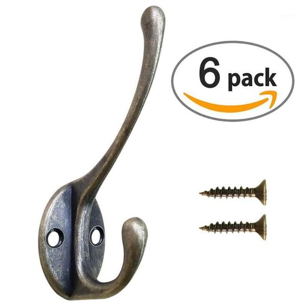 hooks & rails heavy duty dual coat wall mounted with 6 pack 12 screws retro double utility hanging rustic for hanger coat, scarf,1
hooks & rails heavy duty dual coat wall mounted with 6 pack 12 screws retro double utility hanging rustic for hanger coat, scarf,1