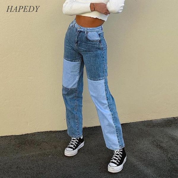 women's jeans hapedy patchwork straight baggy vintage high waist boyfriends mom denim distressed pants 2021 female streetwear, Blue
women's jeans hapedy patchwork straight baggy vintage high waist boyfriends mom denim distressed pants 2021 female streetwear, Blue