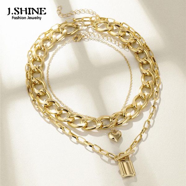 chains jshine 3pcs/set multi layer love heart padlock pendant necklace punk miami curb cuban chunky thick choker necklaces jewelry, Silver
chains jshine 3pcs/set multi layer love heart padlock pendant necklace punk miami curb cuban chunky thick choker necklaces jewelry, Silver