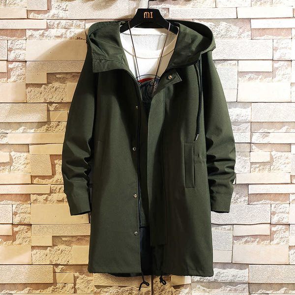 men's spring and autumn long windbreaker hooded jaet thin solid large loose cardigan casual coat, Tan;black
men's spring and autumn long windbreaker hooded jaet thin solid large loose cardigan casual coat, Tan;black