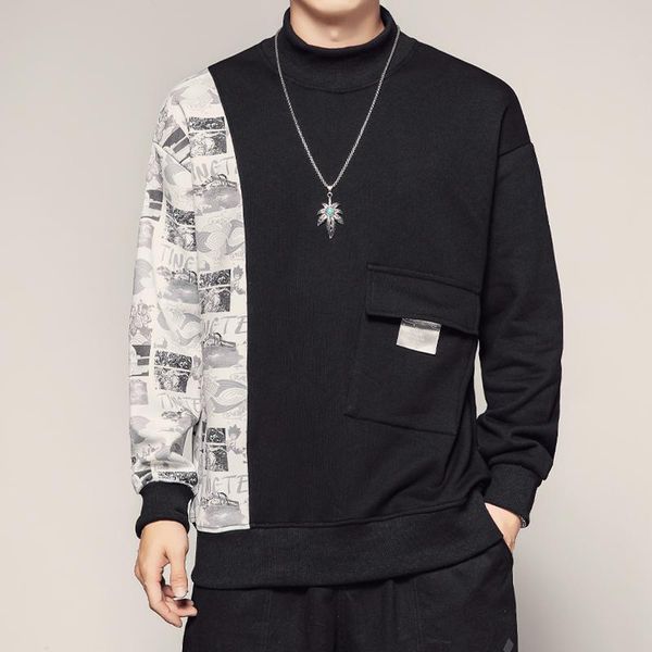 men's hoodies & sweatshirts mens contrast color turtleneck sweatshirt for men designer original plus size pullover with pocket oversize, Black
men's hoodies & sweatshirts mens contrast color turtleneck sweatshirt for men designer original plus size pullover with pocket oversize, Black