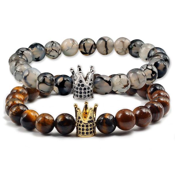 tiger eyes stone natural stone 2pcs set beads bracelets alloy crown gold/sliver/rose gold couple bangles women men jewelry gifts, Black
tiger eyes stone natural stone 2pcs set beads bracelets alloy crown gold/sliver/rose gold couple bangles women men jewelry gifts, Black