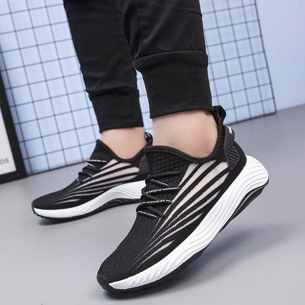 men's casual quality flat mesh great size high light shoes elastic men's sports shoes, Black;brown
men's casual quality flat mesh great size high light shoes elastic men's sports shoes, Black;brown