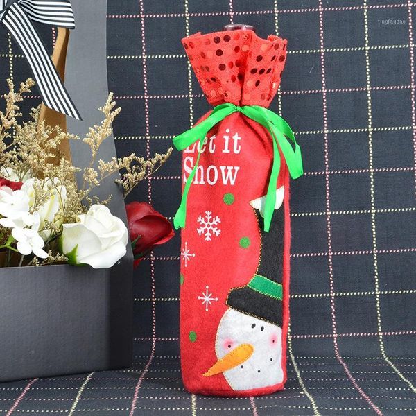 christmas decorations 1pc sequin santa snowman skin design wine bottle covers bag gift bags decor supplies 2021 est1
christmas decorations 1pc sequin santa snowman skin design wine bottle covers bag gift bags decor supplies 2021 est1
