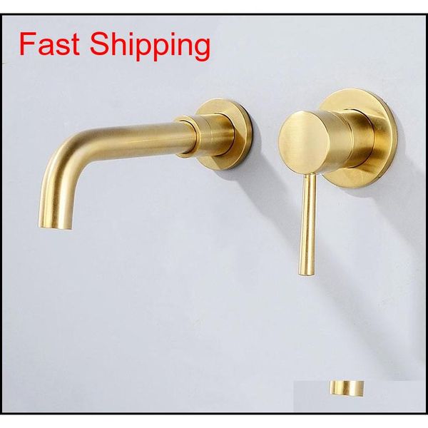 brushed golden brass wall mounted basin faucet single handle and cold mixer bathroom faucet in qylfyg packing2010
brushed golden brass wall mounted basin faucet single handle and cold mixer bathroom faucet in qylfyg packing2010