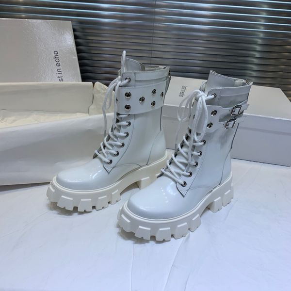 designer womens boots luxury white silver metal buckle lace-up back zipper round head flat heel with box size 35-40, Black
designer womens boots luxury white silver metal buckle lace-up back zipper round head flat heel with box size 35-40, Black