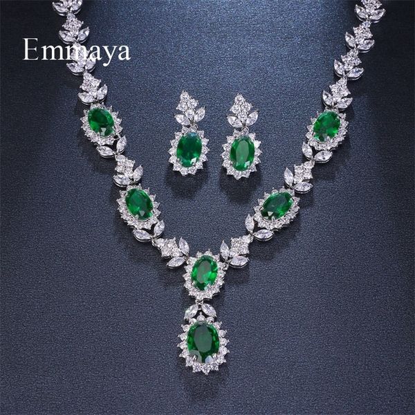 emmaya brand fashion luxury cubic zirconia bridal green oval crystal rhinestone party wedding jewelry necklace sets 201222, Slivery;crystal 
emmaya brand fashion luxury cubic zirconia bridal green oval crystal rhinestone party wedding jewelry necklace sets 201222, Slivery;crystal