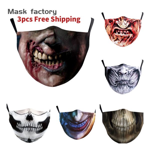 3d newprinted halloween face pranks factory fabric masks fashion reusable washable respiratory protection mask big mouth
3d newprinted halloween face pranks factory fabric masks fashion reusable washable respiratory protection mask big mouth