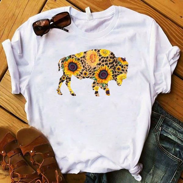 women t shirt bull cattle heifer sunflower print tshirt women short sleeve o neck loose t shirt ladies summer causal tee shirt, White
women t shirt bull cattle heifer sunflower print tshirt women short sleeve o neck loose t shirt ladies summer causal tee shirt, White