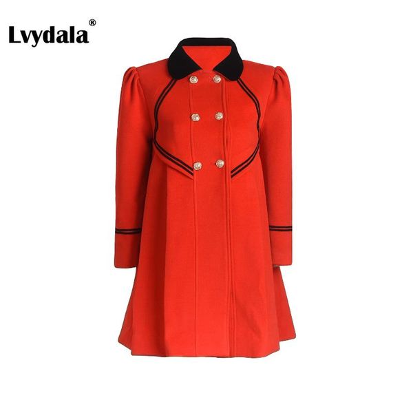 lvydala women's winnter runway fashion long sleeve cute red woolen blends coat, Black
lvydala women's winnter runway fashion long sleeve cute red woolen blends coat, Black