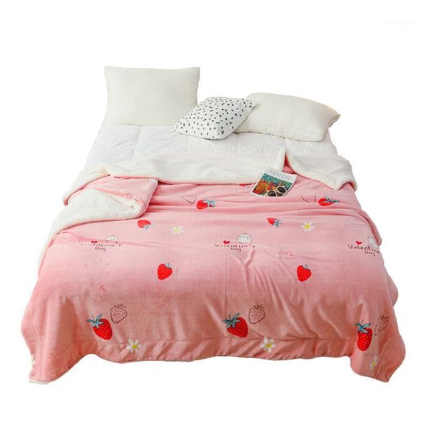 blankets winter double layer thick blanket pink white flowers soft warm wool strawberry flannel fleece throw on sofa bed1
blankets winter double layer thick blanket pink white flowers soft warm wool strawberry flannel fleece throw on sofa bed1