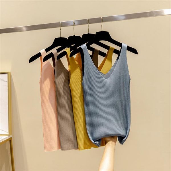 strap tank women knitwear sleeveless shirt blouse casual crop t shirts multicolors soft, White
strap tank women knitwear sleeveless shirt blouse casual crop t shirts multicolors soft, White