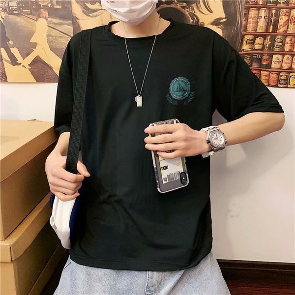 printed round neck short sleeve men's summer casual lovers' korean fashion t-shirt, White;black
printed round neck short sleeve men's summer casual lovers' korean fashion t-shirt, White;black