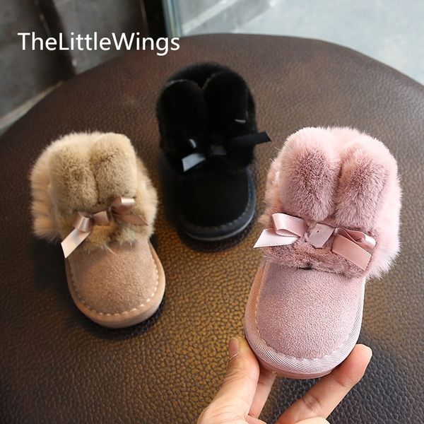 winter new snow boots bowknot rabbit' hair suede plush walking shoes for girls aged 0-1-3 super soft and comfortable y200104, Black;grey
winter new snow boots bowknot rabbit' hair suede plush walking shoes for girls aged 0-1-3 super soft and comfortable y200104, Black;grey