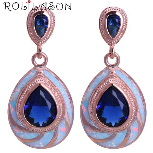 dangle & chandelier rolilason water drop design blue crystal white fire opal rose gold color silver stamp earrings for women jes1145
dangle & chandelier rolilason water drop design blue crystal white fire opal rose gold color silver stamp earrings for women jes1145
