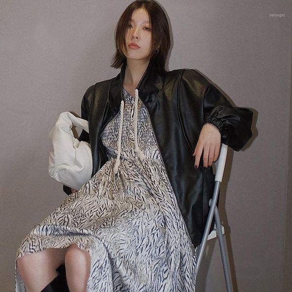 2020 new autumn women fashion all-match leather clothing female zipper outwear ladies solid color coat girl jacket1, Black;brown
2020 new autumn women fashion all-match leather clothing female zipper outwear ladies solid color coat girl jacket1, Black;brown