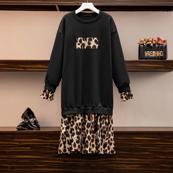 vogue leopard stitching sweatshirt dress women fleece winter clothing 2020 harajuku plus size black dresses loose midi vestidos, Black;gray
vogue leopard stitching sweatshirt dress women fleece winter clothing 2020 harajuku plus size black dresses loose midi vestidos, Black;gray
