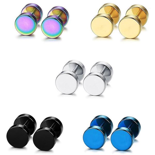 1set new fashion stainless steel punk stainless steel earrings for men and women gothic barbell black earrings men jewelry gifts1, Golden;silver
1set new fashion stainless steel punk stainless steel earrings for men and women gothic barbell black earrings men jewelry gifts1, Golden;silver