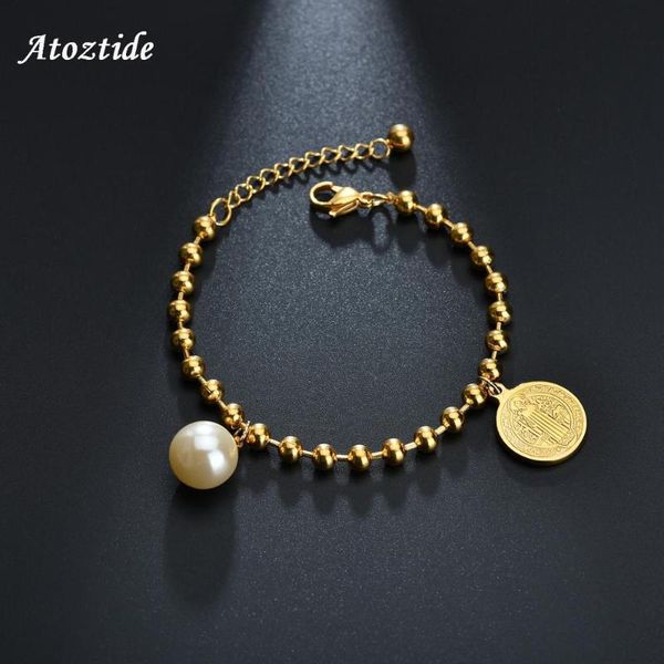link, chain atoztide jesus charm bracelet simulated-pearl gold beads adjustable bracelets for women religious christian jewelry, Black
link, chain atoztide jesus charm bracelet simulated-pearl gold beads adjustable bracelets for women religious christian jewelry, Black