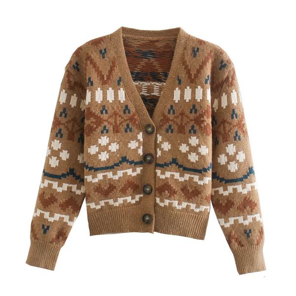 2021 new brown jacquard cropped knitted women winter vintage v neck long sleeve ribbed sweater woman cardigan wqj4, White;black
2021 new brown jacquard cropped knitted women winter vintage v neck long sleeve ribbed sweater woman cardigan wqj4, White;black