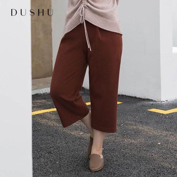 women's pants & capris dushu wool blend high waist plus size casual capri women autumn winter loose streetwear trousers female vintage, Black;white
women's pants & capris dushu wool blend high waist plus size casual capri women autumn winter loose streetwear trousers female vintage, Black;white