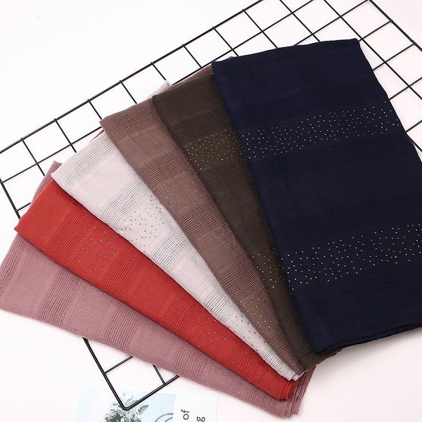scarves women's plain diamond scarf solid color cotton drilling plaid muffler headband wrap muslim shawls 180*90cm, Blue;gray
scarves women's plain diamond scarf solid color cotton drilling plaid muffler headband wrap muslim shawls 180*90cm, Blue;gray