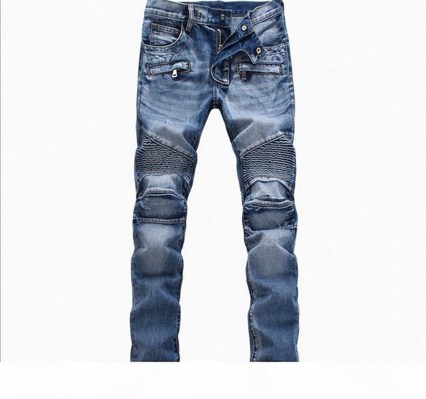 men's ripped jeans new designer long regular trousers creased mid-rise straight pants with holes distressed light jeans ing, Blue
men's ripped jeans new designer long regular trousers creased mid-rise straight pants with holes distressed light jeans ing, Blue